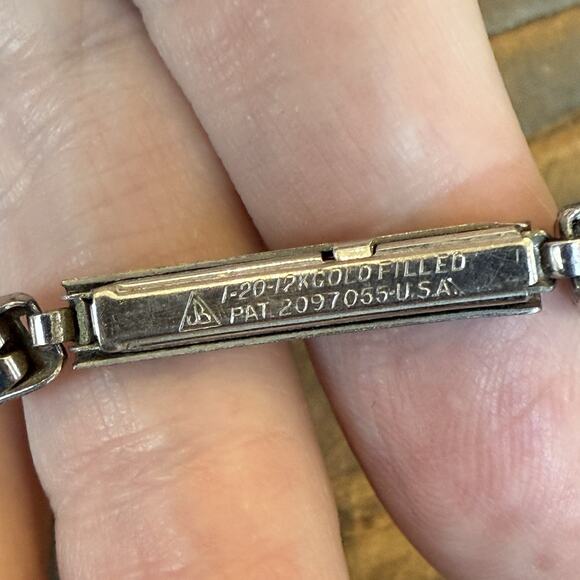 Vintage JB Champion 1/20 12kt Gold Filled Two Chain Watch Band - Picture 4 of 9